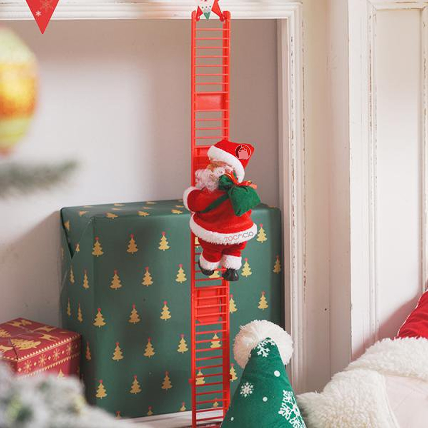 Miniatura 4 de Papa Noel Muñeco Mecánico Sube Y Baja